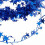 Blue Star Tinsel Garland 70 cm 2