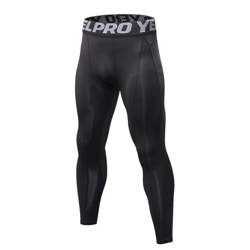 Men's compression gym leggings quick-dry long pants