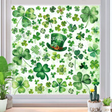 Adesivos de janela para o Dia de São Patrício, em PVC verde (9 peças)
