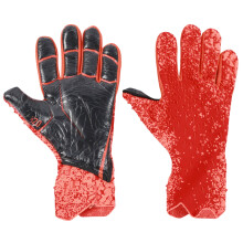 Goalie Gloves Unique Weave Goalkeeper Gloves Adjustable Cuffs Youth Football Gloves Year-Round Use Orange