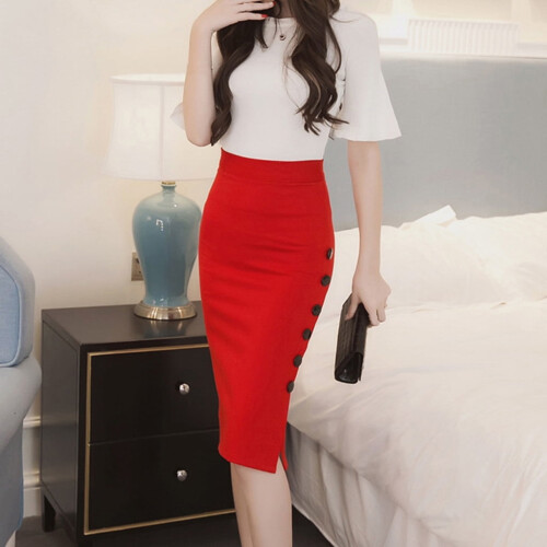 Φούστες για γυναίκες Midi Length, Φούστες Plus Size, Γυναικεία φούστα pencil, Γυναικεία 2