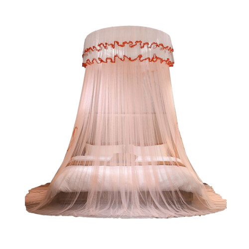 Dome Mosquito Net with Lace Design for Queen Beds, Foldable 1