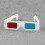 Røde og cyan anaglyf pap 3D-briller 5