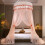 Dome Mosquito Net with Lace Design for Queen Beds, Foldable 4