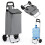 Carrito de compra plegable con bolsa impermeable de 35 l, gris 1