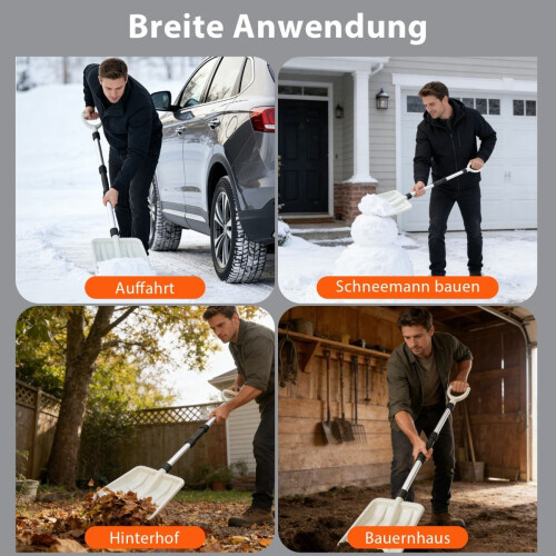Schneeschaufel, 26 cm breit, ergonomischer Aluminiumgriff 2