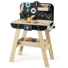 Kinderwerkbank-Set aus Holz mit Tafel, Montessori-Spielzeug