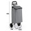 Carrito de compra plegable con bolsa impermeable de 35 l, gris 2