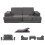 Sofá modular infantil de 12 piezas con fundas lavables, gris oscuro 1