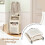 Panier à linge à roulettes avec cintre, pliable, beige, 30 L 3