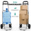 Carrito de compra plegable con bolsa impermeable de 35 l, gris 3
