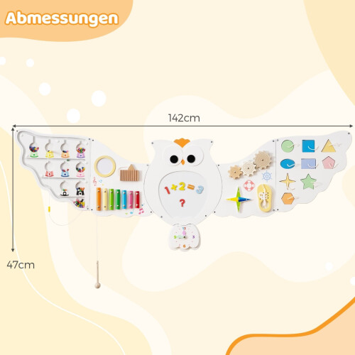 Tableau d'activités Montessori mural - Centre d'activités 11 en 1 1