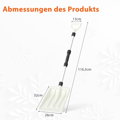 Schneeschaufel, 26 cm breit, ergonomischer Aluminiumgriff 1