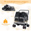 Doppelter Haustierbuggy mit verstellbarem Verdeck, Grau 1