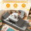 Sofá modular infantil de 12 piezas con fundas lavables, gris oscuro 5