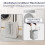 Mobiletto per lavanderia basculante con ripiano e 2 cassetti, bianco 5