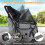 Doppelter Haustierbuggy mit verstellbarem Verdeck, Grau 4