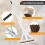 Herramienta de limpieza de techos ajustable con 5 postes de extensión de aluminio 4