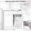 Mobiletto per lavanderia basculante con ripiano e 2 cassetti, bianco 2