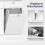 Mobiletto per lavanderia basculante con ripiano e 2 cassetti, bianco 4