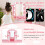 Conjunto de penteadeira infantil - Design 2 em 1, luzes de LED, branca 5