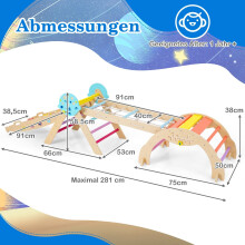 Montessori 9-in-1 Kletterset mit Rutsche und Rampe