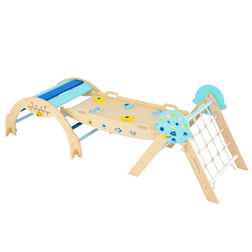 3-in-1 Montessori-Kletterset mit Rampe und Bogen