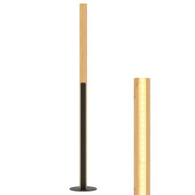 LED-Stehleuchte aus Bambus, dimmbar mit Fußschalter, 122 cm