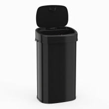 58-Liter-Abfalleimer mit Sensor, Zweizonen-Kühlung, Schwarzmetall