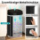Lixeira com sensor de 58 litros, dupla zona, metal preto 5