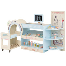 Kinderarzt-Spielset mit Sehtafel und Spielzeug-CT-Scanner
