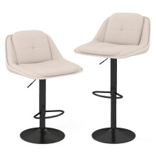 Verstellbare Drehhocker, 2er-Set, Beige