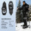 Ciaspole con rialzo per il tallone, bastoncini da trekking e borsa, taglia 35-45 3