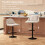 Verstellbare Drehhocker, 2er-Set, Beige 3