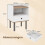 Set di 2 comodini bianchi con cassetto e ripiano aperto 2