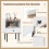 Set di 2 comodini bianchi con cassetto e ripiano aperto 5