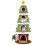 Weihnachtskatzenbaum mit 4 gemütlichen Höhlen und Sisalteppich 1