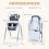 Trona plegable para bebé con respaldo reclinable y ajustable 2