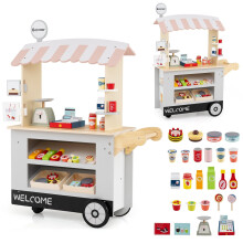 Holz-Foodtruck für Kinder mit 30 Zubehörteilen, ab 3 Jahren