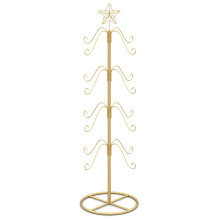 Weihnachtsbaum-Strumpfhalter mit 16 Haken, goldfarbenes Metall