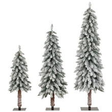 Künstlicher Weihnachtsbaum mit Lichtern und Schnee, 3 Größen