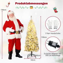 150 cm großer künstlicher Weihnachtsbaum mit LED-Beleuchtung