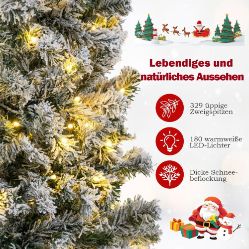 150 cm großer künstlicher Weihnachtsbaum mit LED-Beleuchtung 2