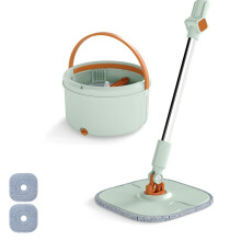 Flachbodenwisch- und Eimersystem, 4 l, 360-Drehung, Grün