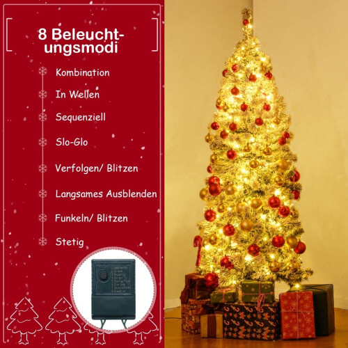 150 cm großer künstlicher Weihnachtsbaum mit LED-Beleuchtung 1