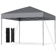 Pop-Up-Pavillon mit UV50+-Schutz, höhenverstellbar, Grau
