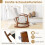 Schaukelstuhl mit Hocker, ergonomisches Design, Beige 5