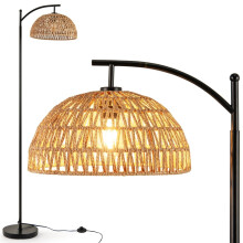 Stehlampe mit Hängeschirm und Fußschalter, 160 cm, E27-Fassung