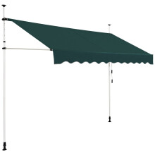 Einziehbare Balkonmarkise, 300 cm, bohrfrei, UV-beständig