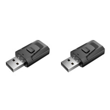 2X 4-i-1 5.0 USB -Sändaremottagare Ljudadapter med -Mottagare för Samtalsbil